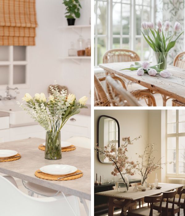 ανοιξιατικη διακοσμηση τραπεζαριας